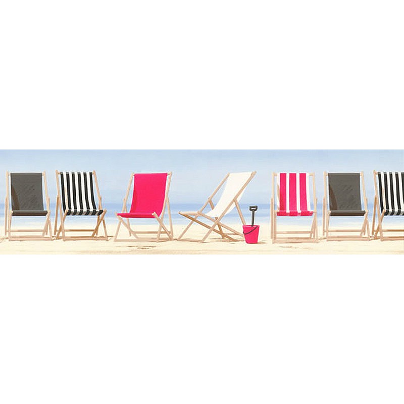 Wallpaper Border Seaside Beach Chairs