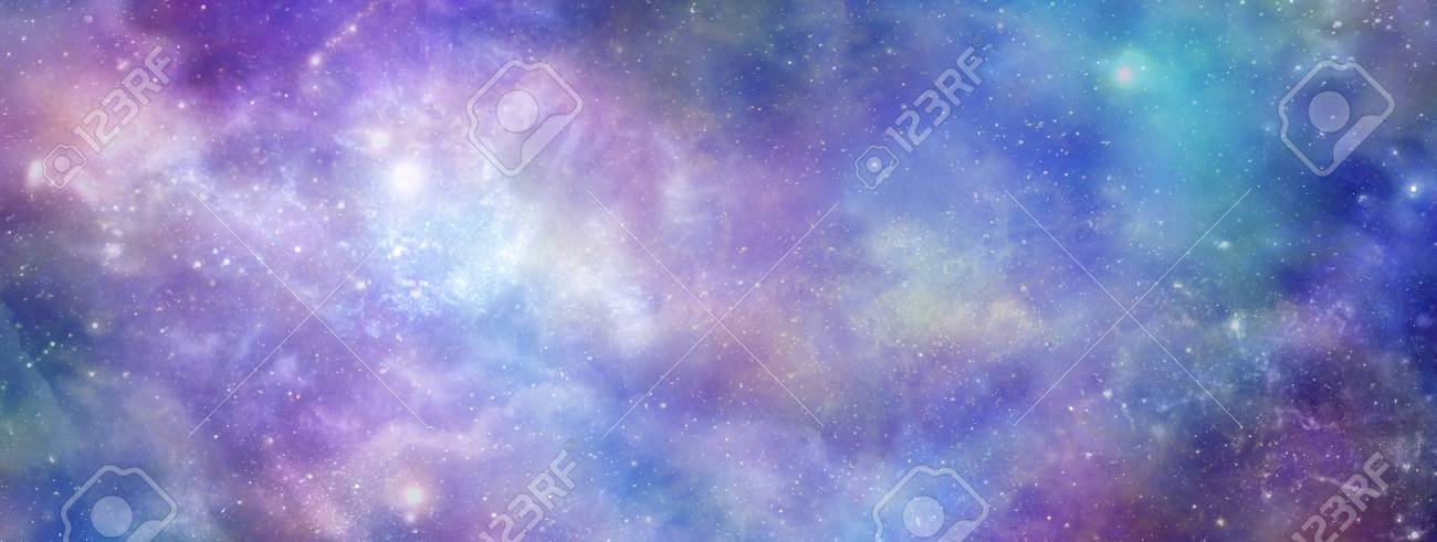 Colourful Cosmic Galactic Space Background Banner Vibrant Deep