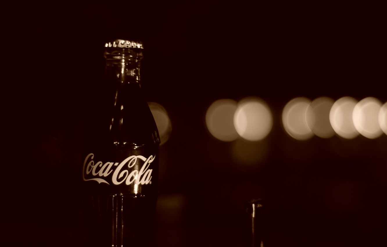 Wallpaper Glass Bottle Sepia Coca Cola Image For Desktop