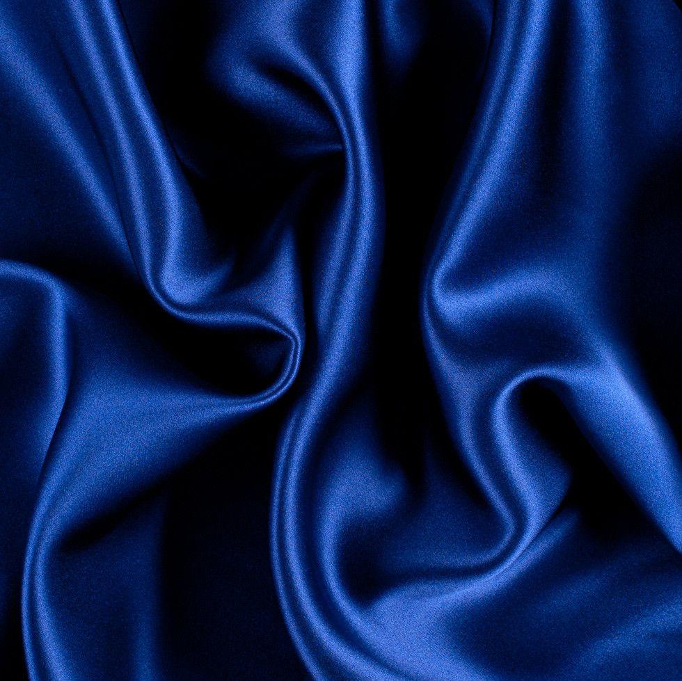 Premium Estate Blue Silk Charmeuse Aesthetic Dark