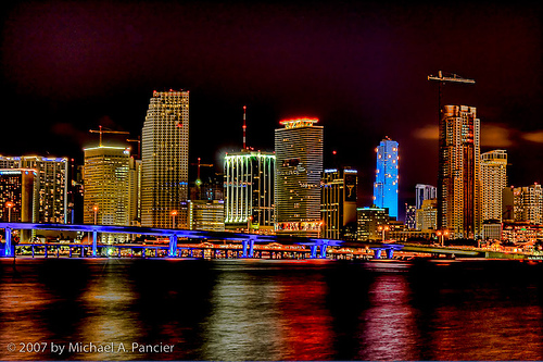 Miami Skyline Wallpaper Wide HD