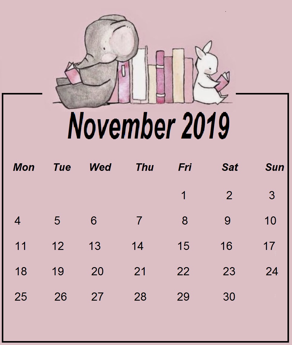 Cute November Calendar Printable Template