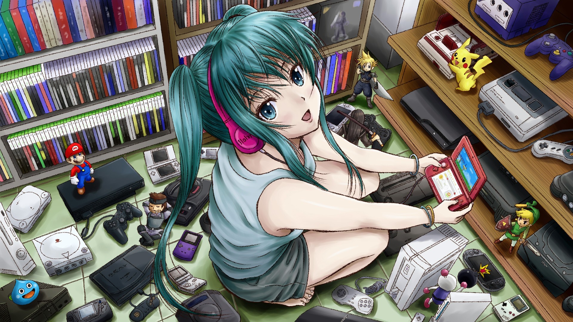 Girl wallpaper gamer anime Anime gamer