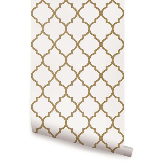 Gold Peel Stick Fabric Wallpaper This Re Positionable