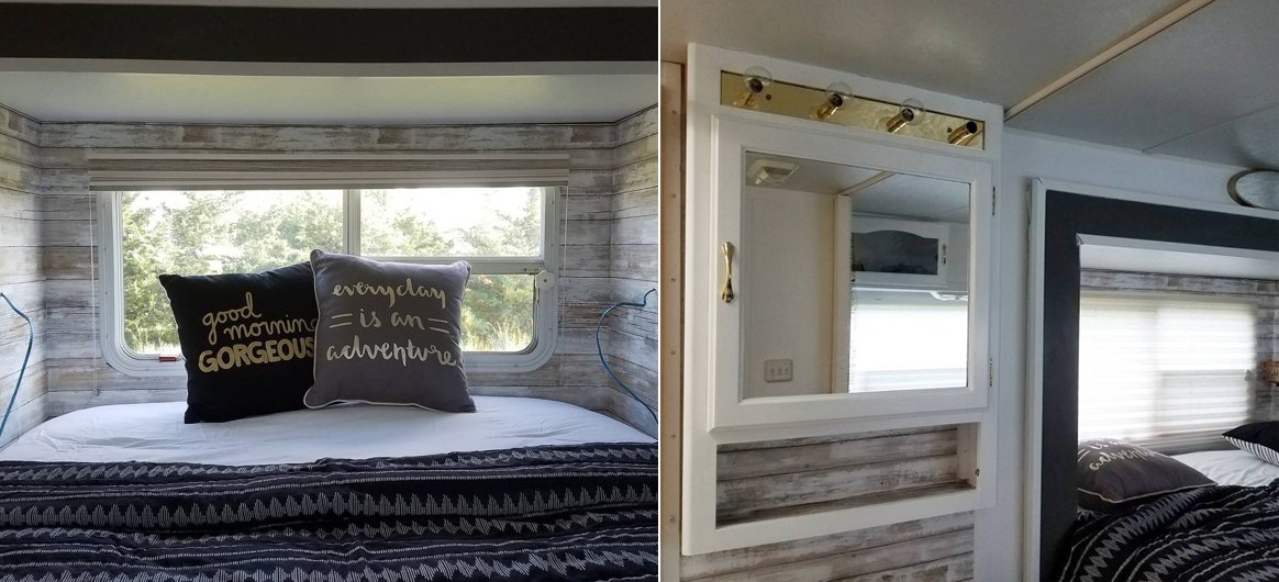 Rv Renovation With Peel And Stick Wallpaper Roommates Decor