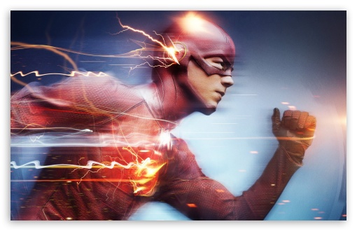 Flash Superhero Running HD Wallpaper For Standard Fullscreen