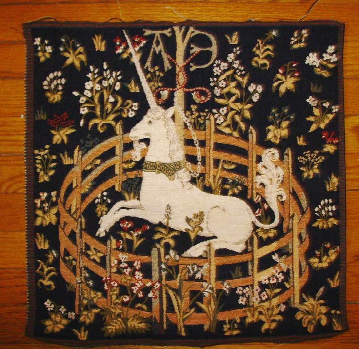 French Unicorn Tapestry Square Art And Ersatz