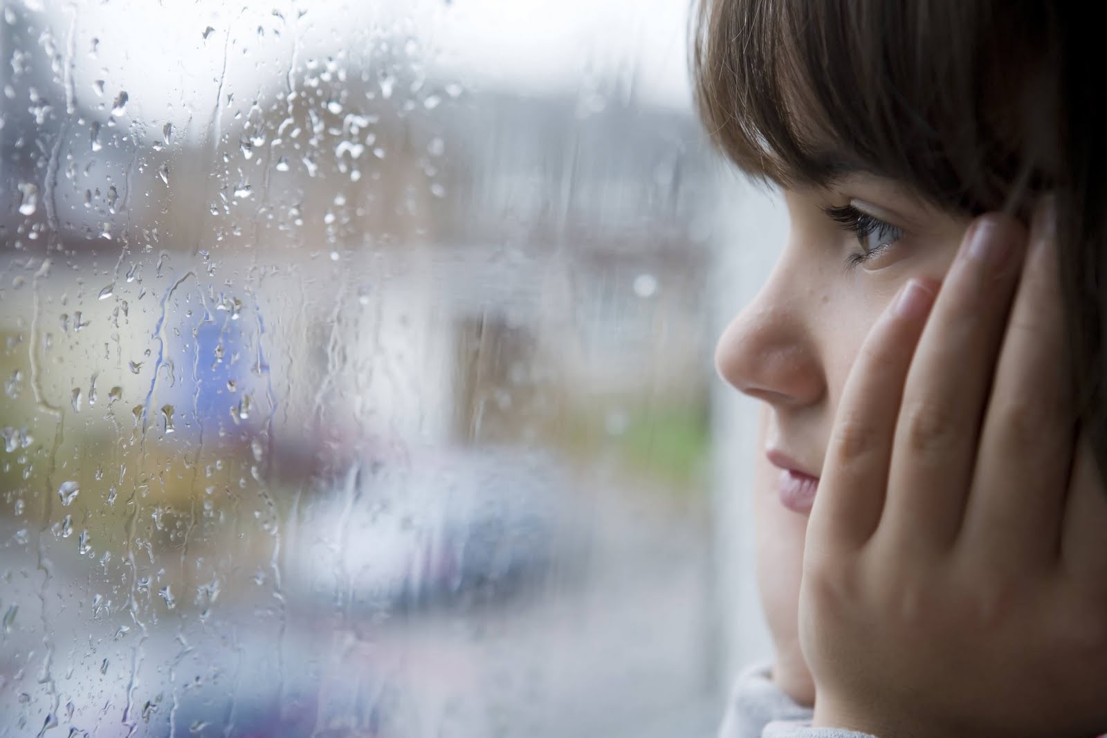Sad Girl In Rain High Definition Desktop Wallpaper   Alone