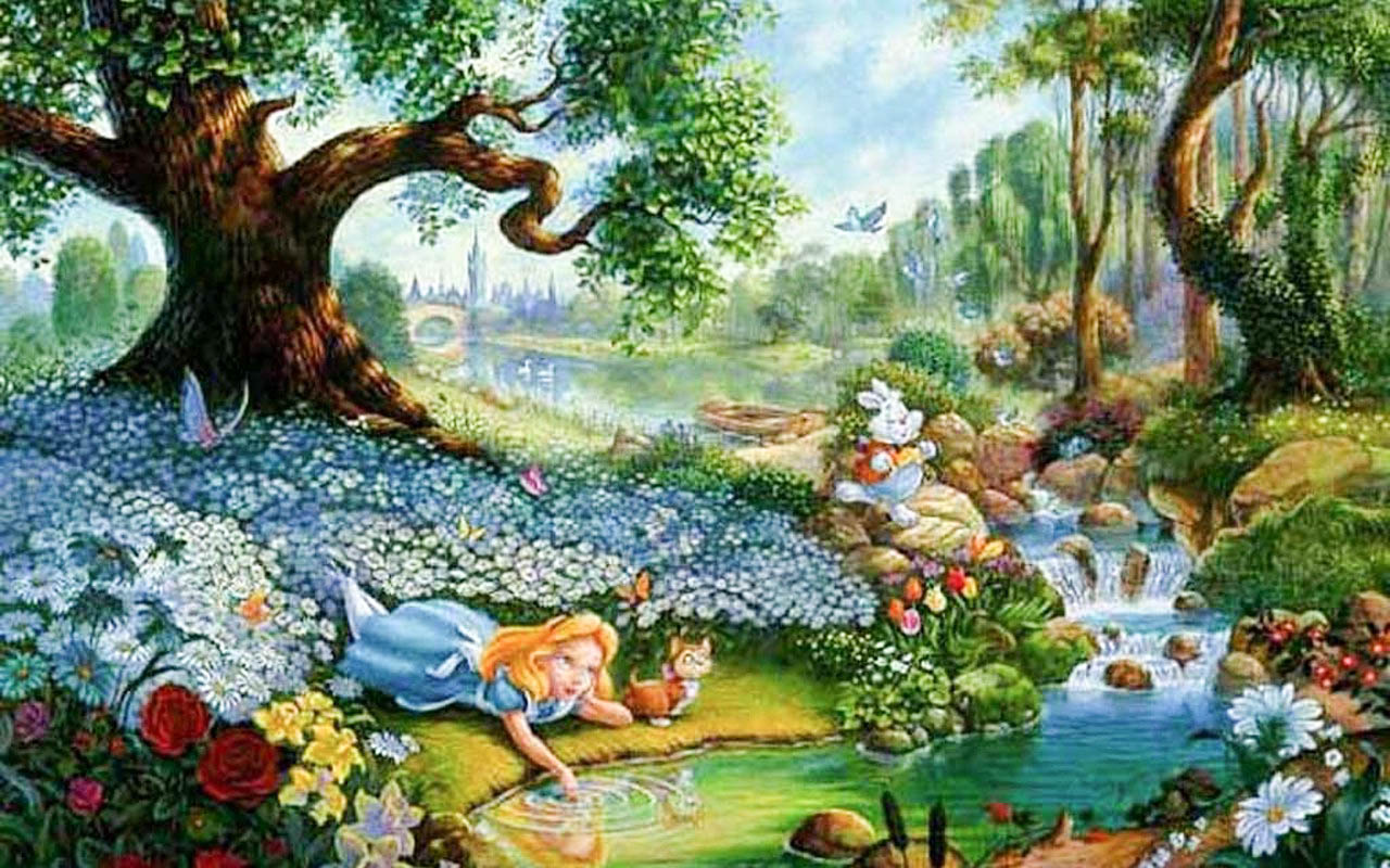 Alice In Wonderland Cartoon HD Desktop Background All