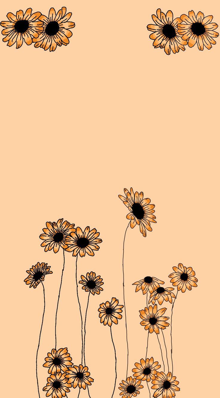 Aesthetic Vintage Sunflower Flower iPhone Wallpaper