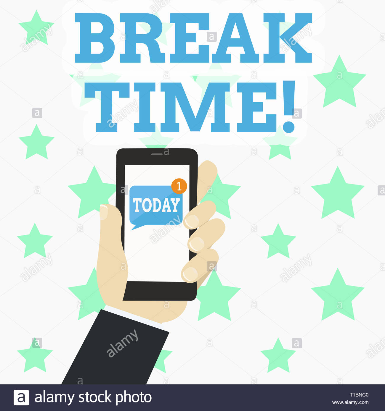 Writing Note Showing Break Time Business Concept For Scheduled