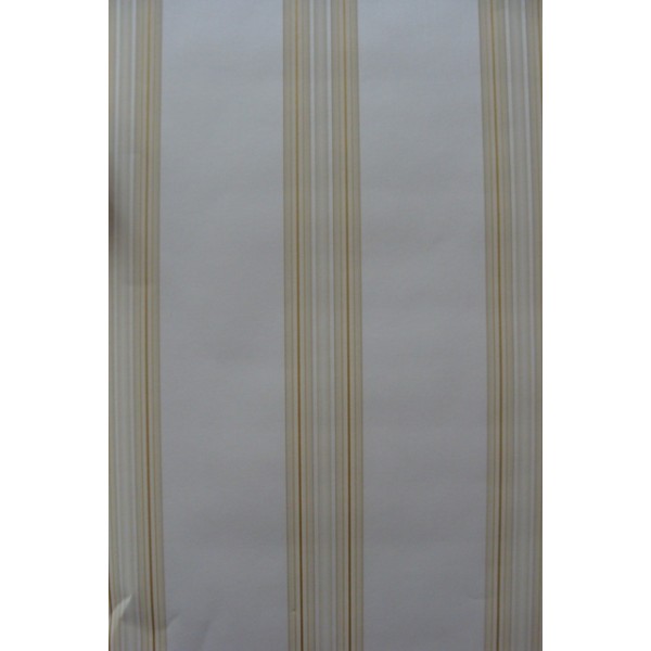 Off White Gold Stripe Wallpaper Product Code