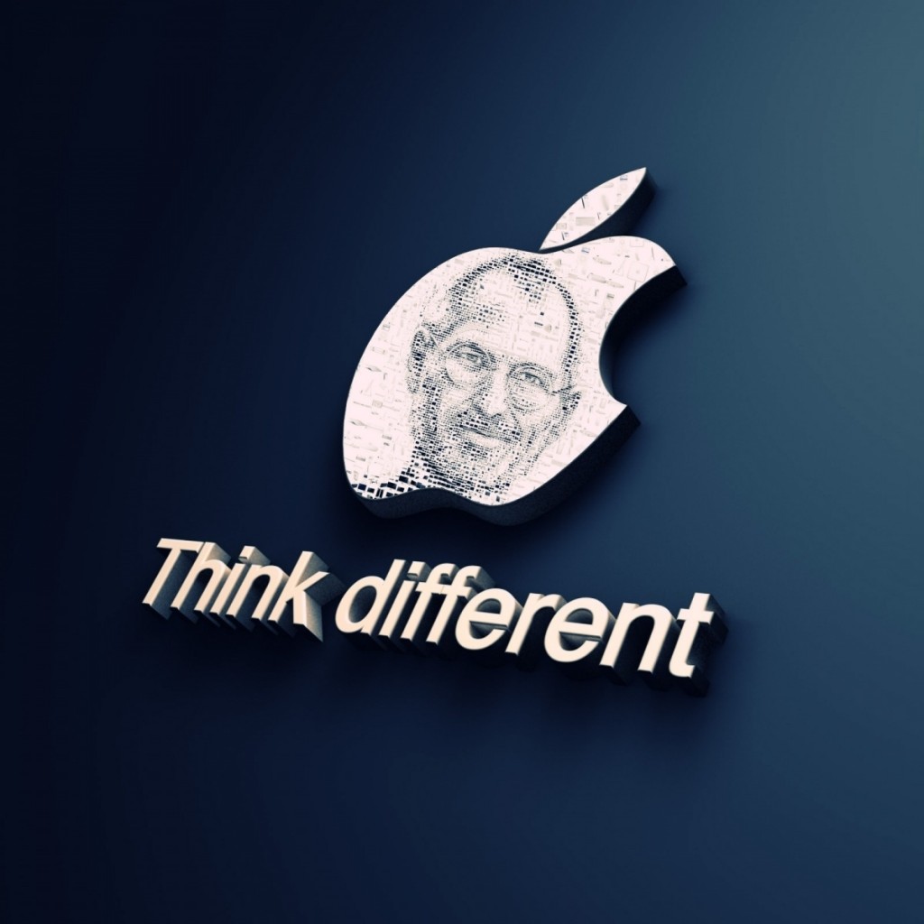 Apple Logo Steve Jobs Think Different iPad Wallpaper iPhone
