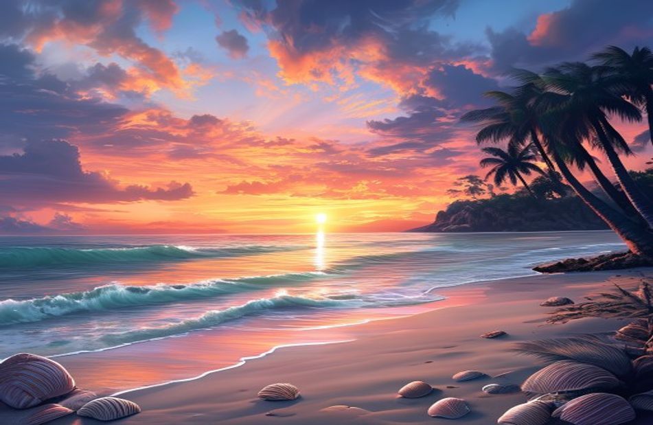 Dual Monitor Wallpaper Beach