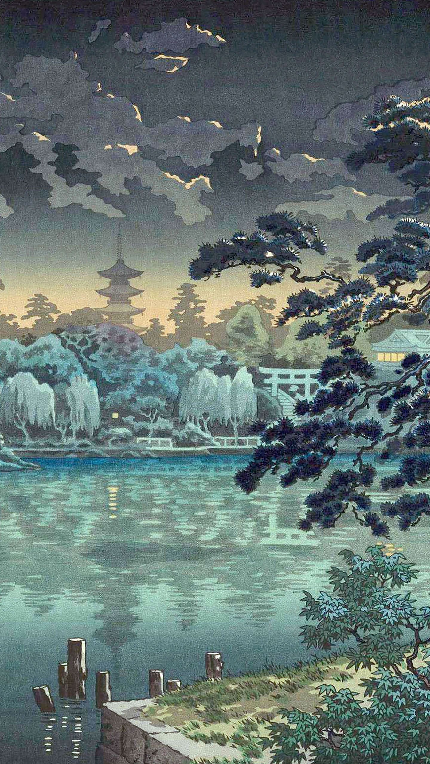 Ukiyo E App Art Wallpaper iPhone Japanese
