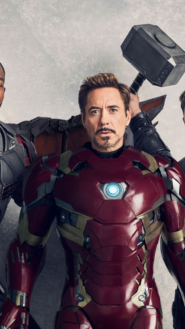 Wallpaper Avengers Infinity War Falcon Iron Man Thor Anthony
