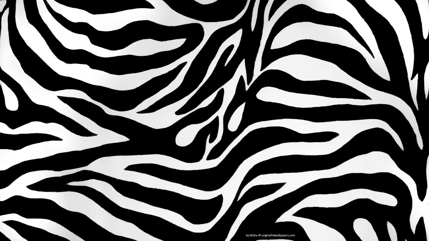 Zebra Print Wallpaper Desktop 1366x768