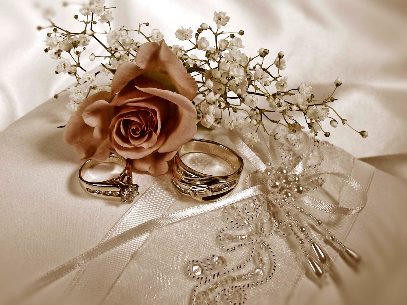 Golden Rings Wedding Wallpaper Desktop High