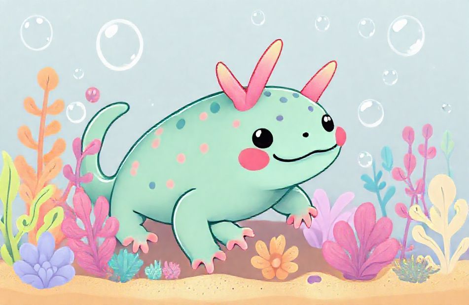 Kawaii Axolotl Wallpaper