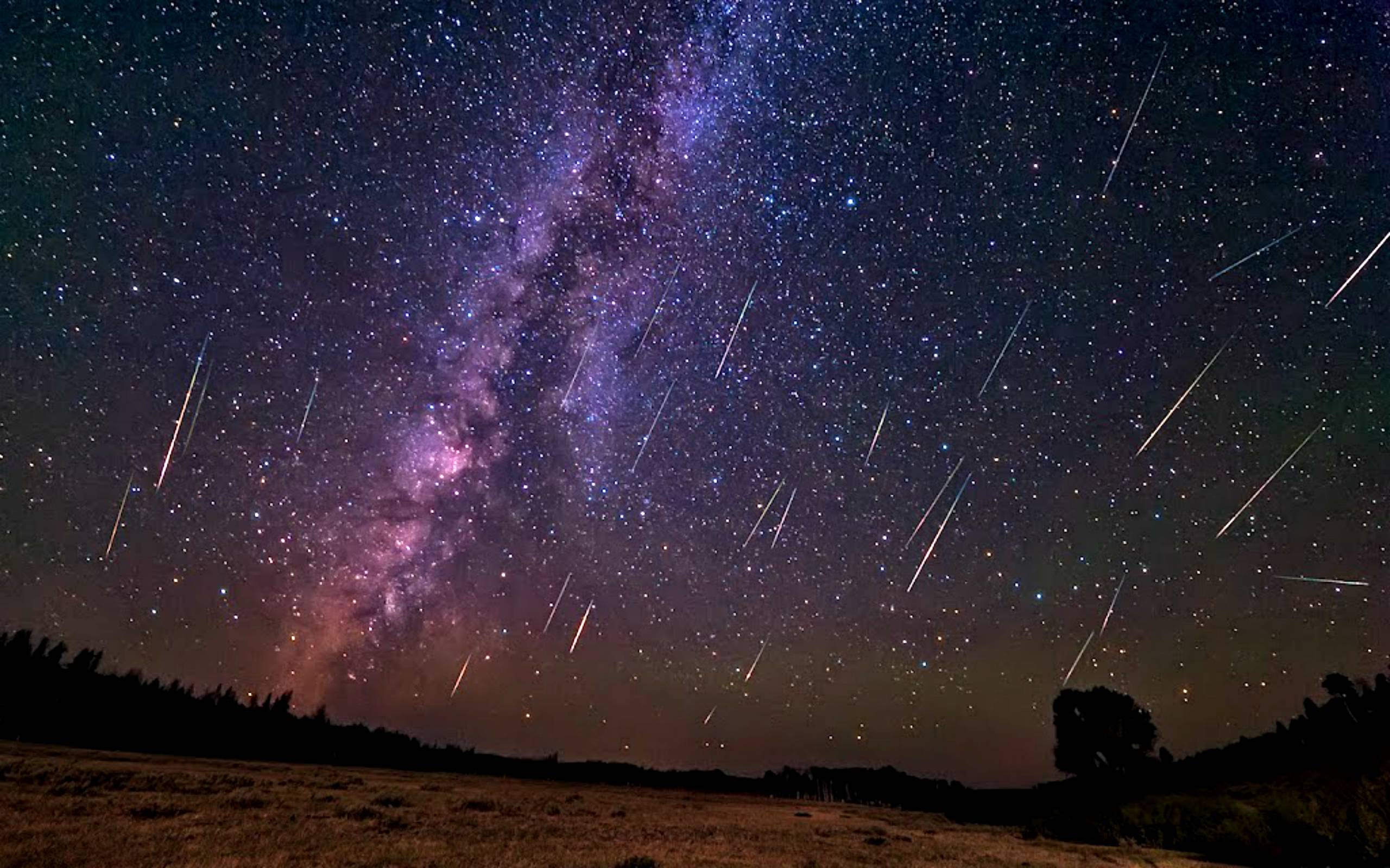 Meteor Shower Wallpaper Top Background