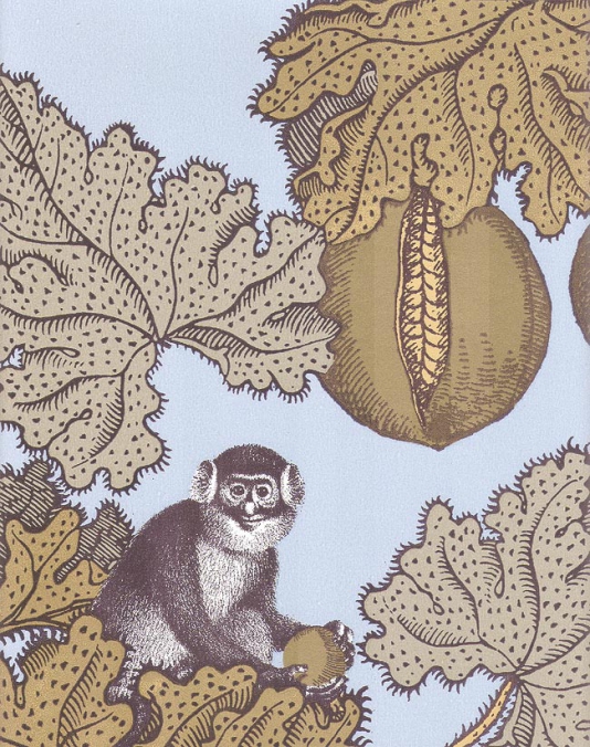 Frutto Proibito Wallpaper A Fornasetti Depicting Monkeys