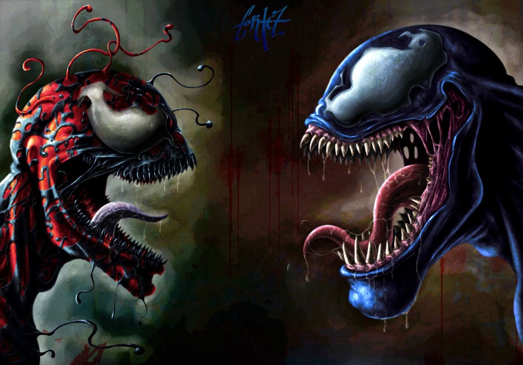 venom spider man carnage marvel comics HD Wallpaper of Cartoon