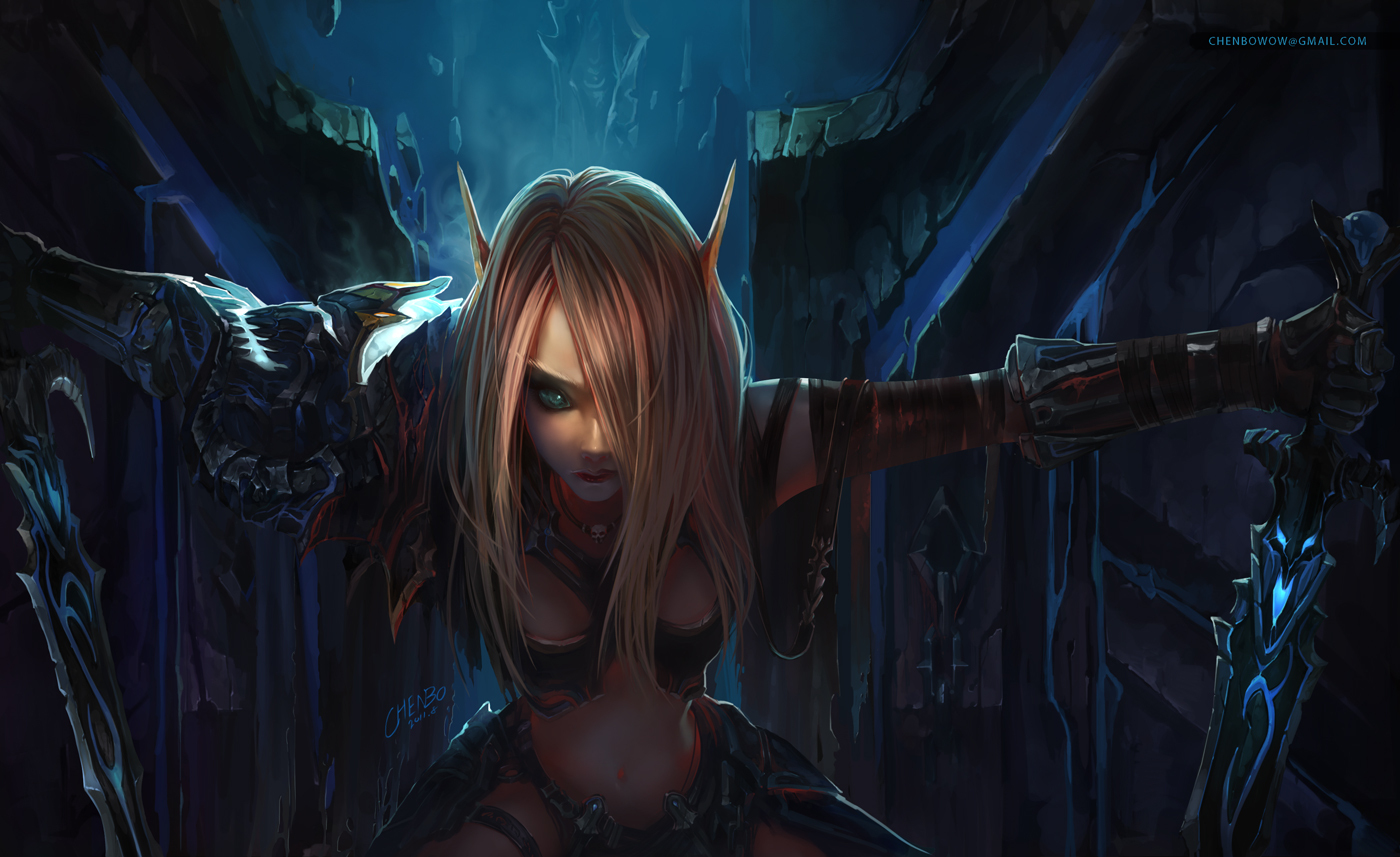Blood Elf Dk World Of Warcraft Fan Art