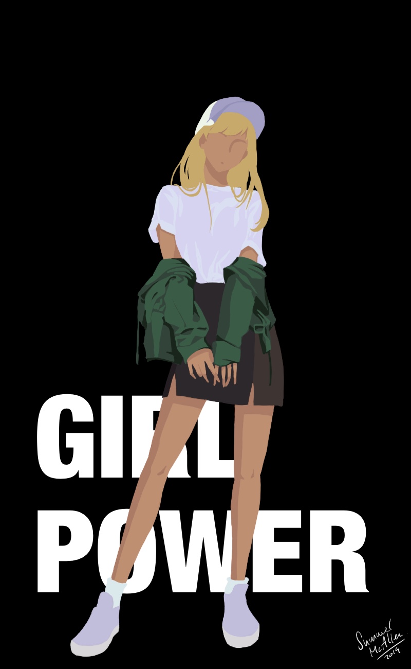 Girl Power Wallpaper black by SummerMcAllen 800x1300