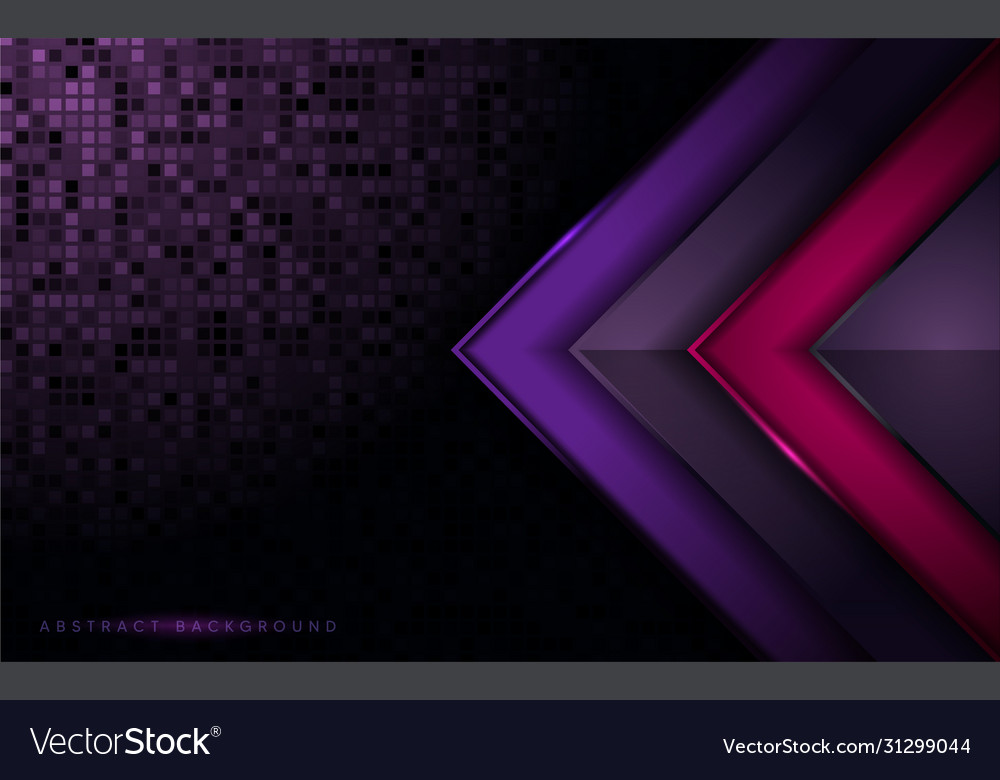 Modern 3d Tech Futuristic Dark Purple Background Vector Image