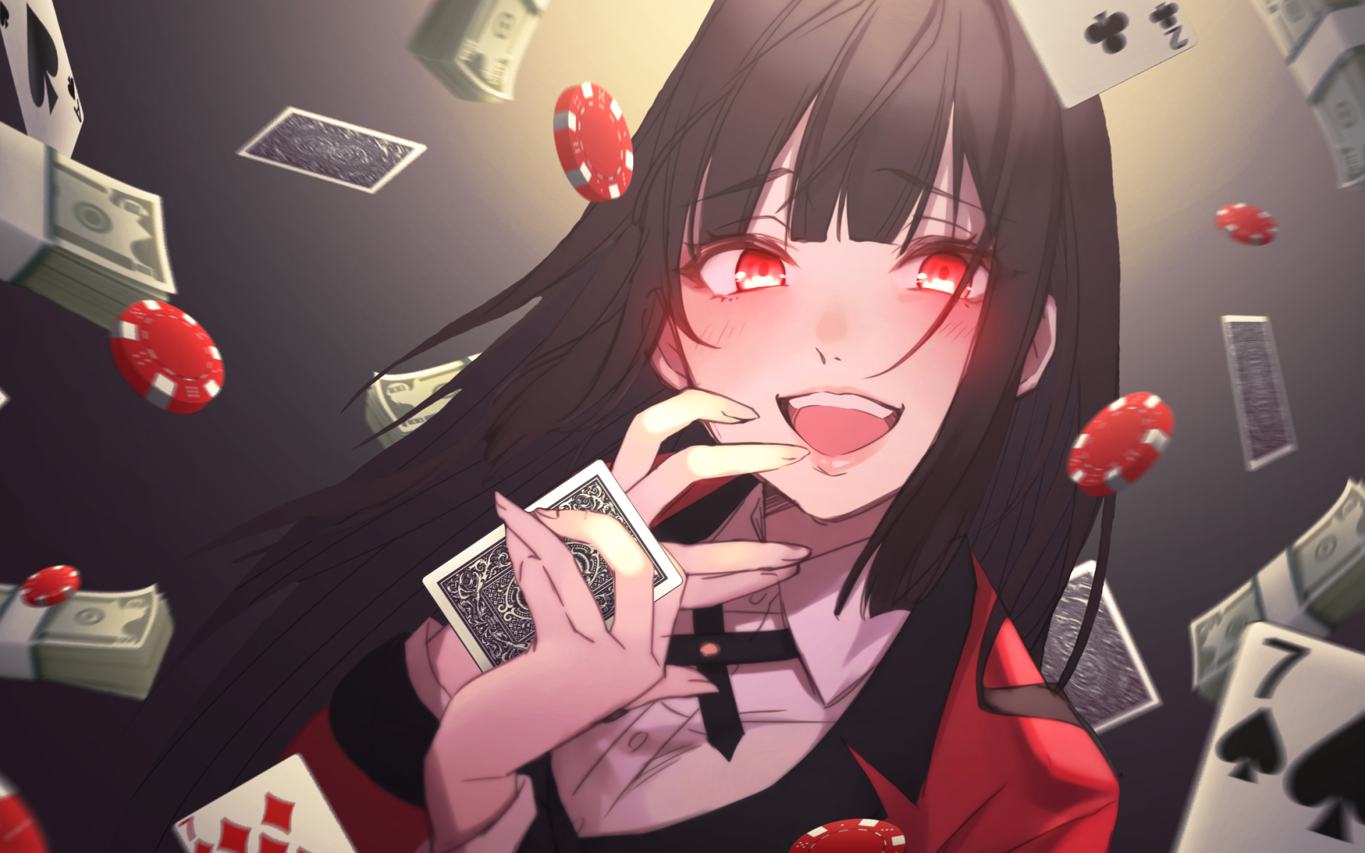 Wallpaper Yumeko Jabami Playing Cards Protagonist