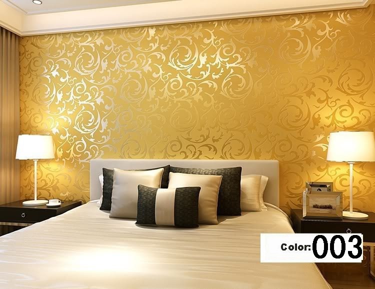 Modern 3d Background Vinyl Wallpaper For Living Room Gold And Silver