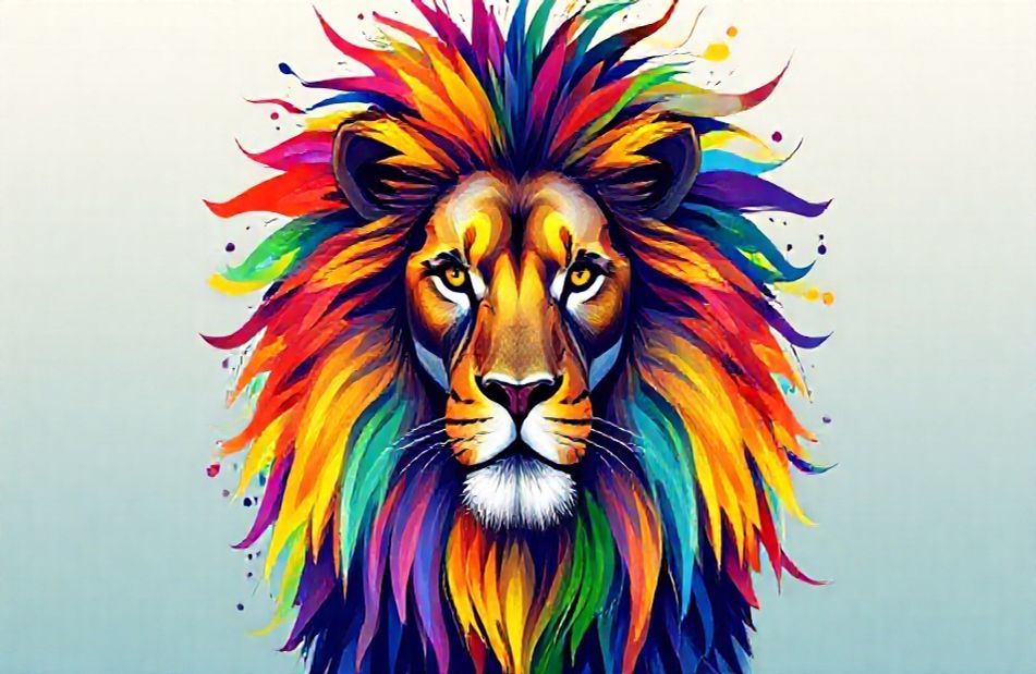 Colorful Lion Wallpaper