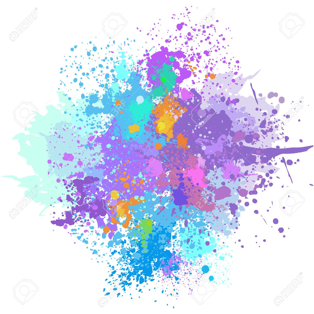 Color Background Of Paint Splashes Royalty Cliparts Vectors