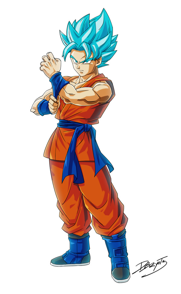 Goku Super Saiyan God By Dibizyota