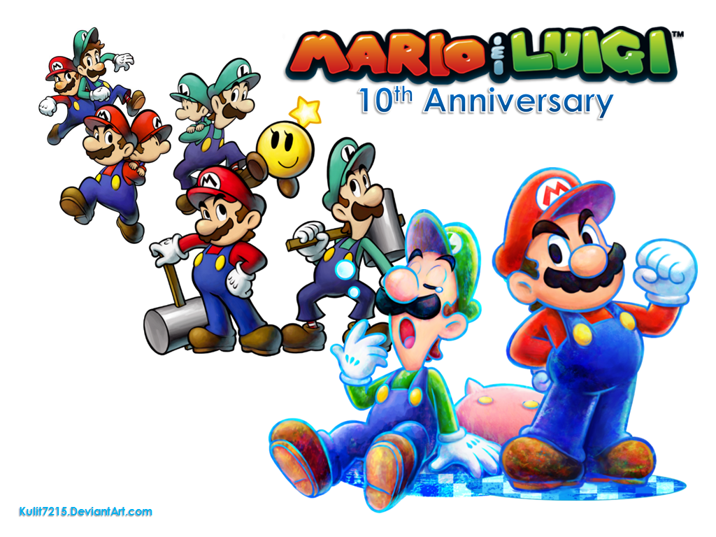 Mario And Luigi 10th Anniversary Wallpaper By Kulit7215