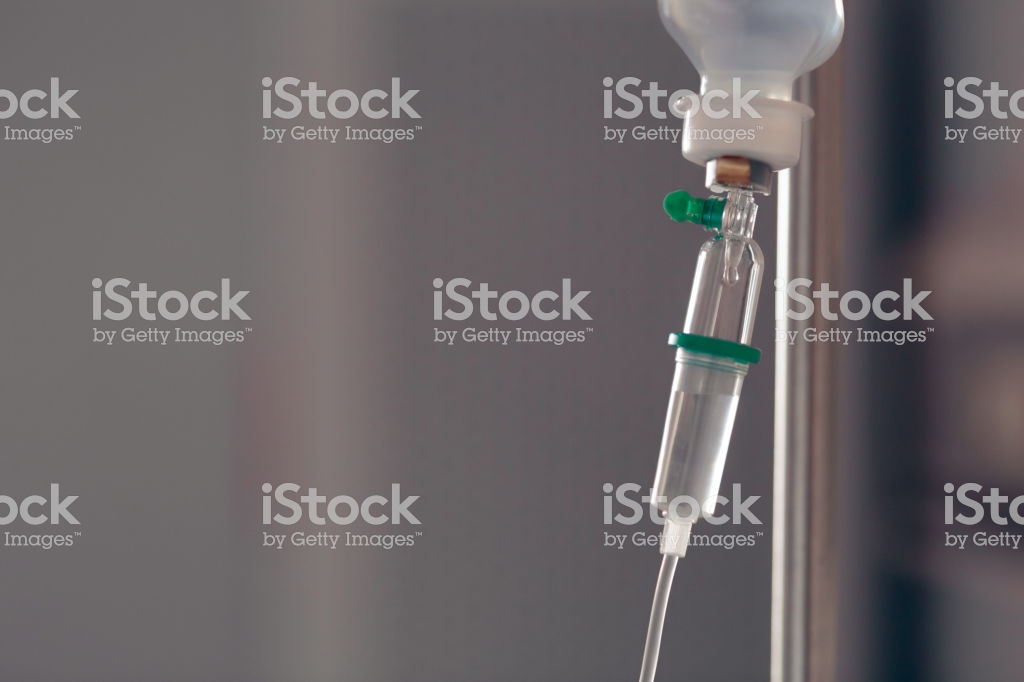 Saline Solution Iv Drip Fluid For Infusion In Hospital Background