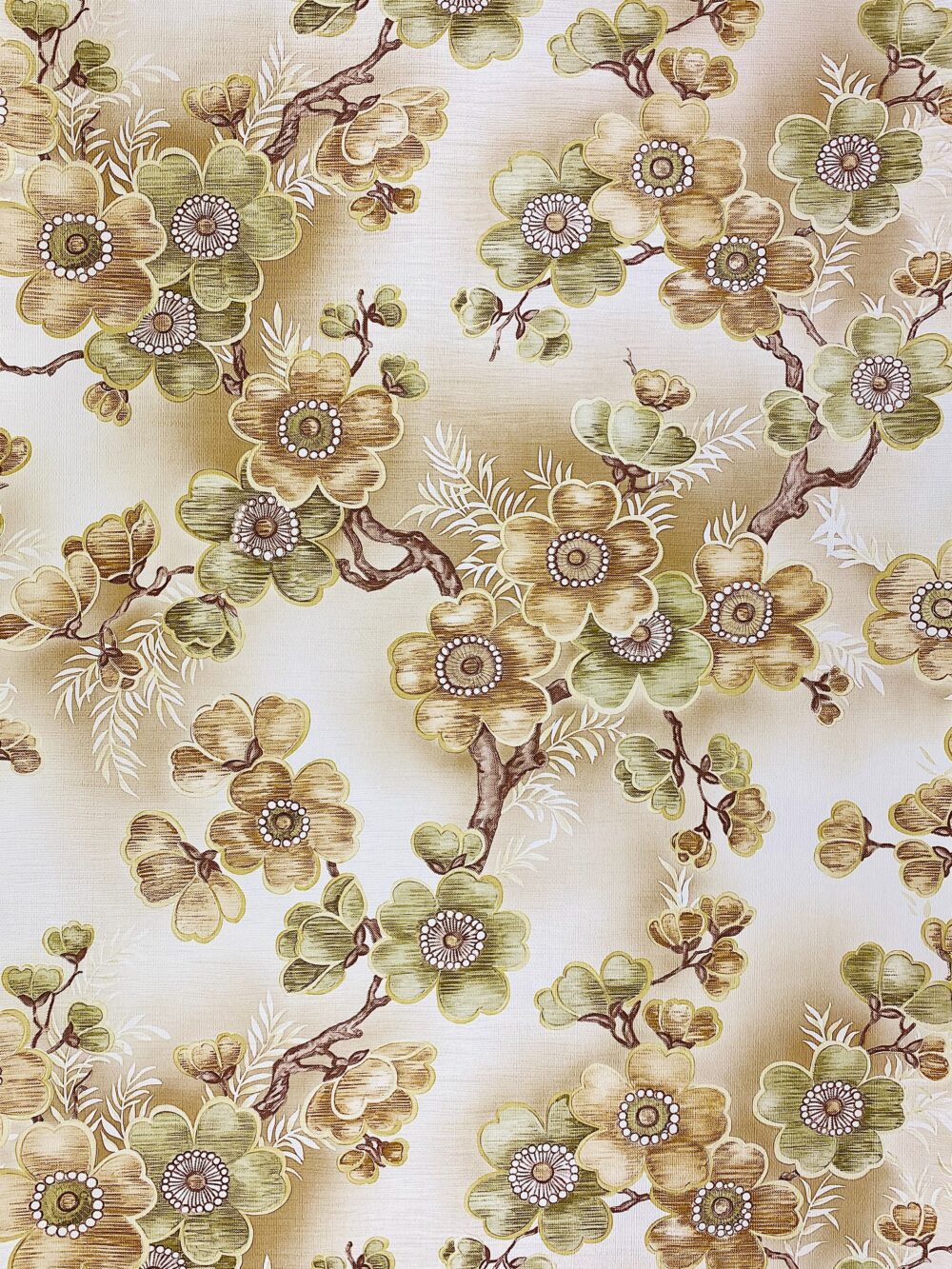 Green And Brown Floral Wallpaper