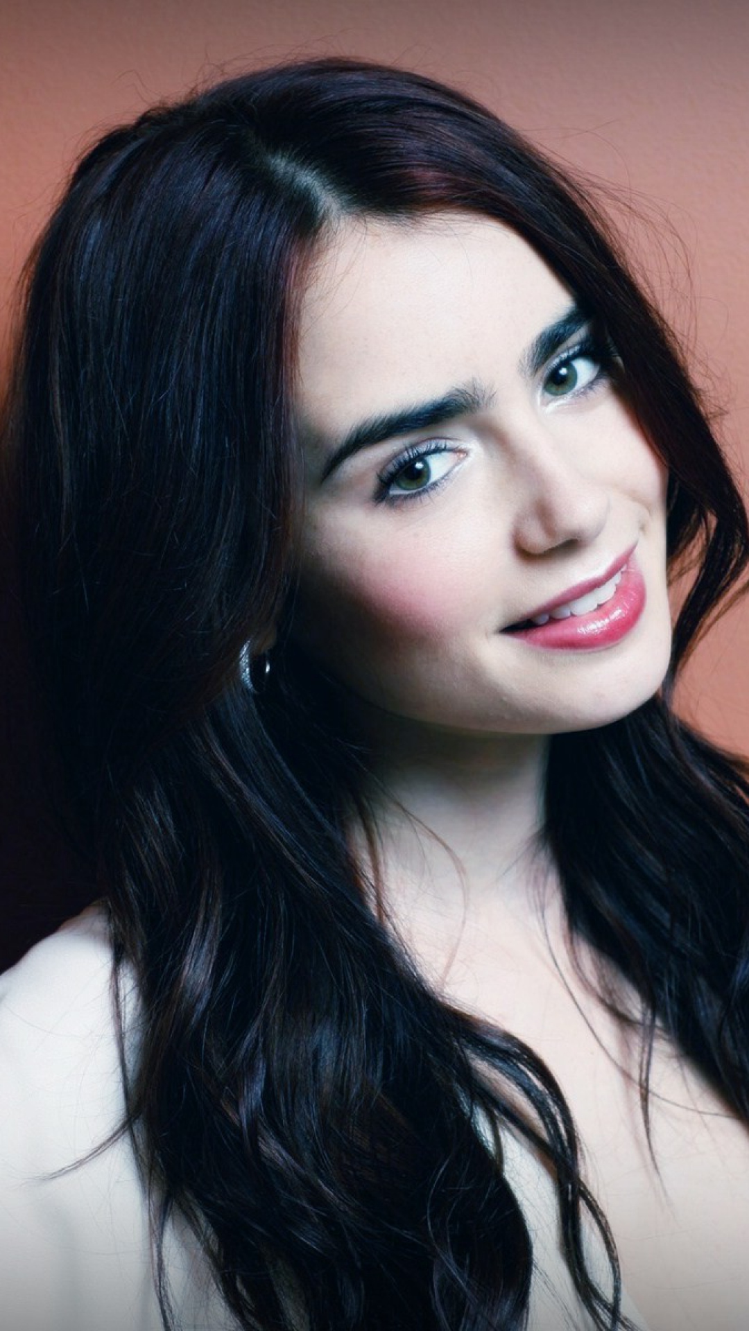HD Background Lily Collins Actress Hollywood Smiling Face