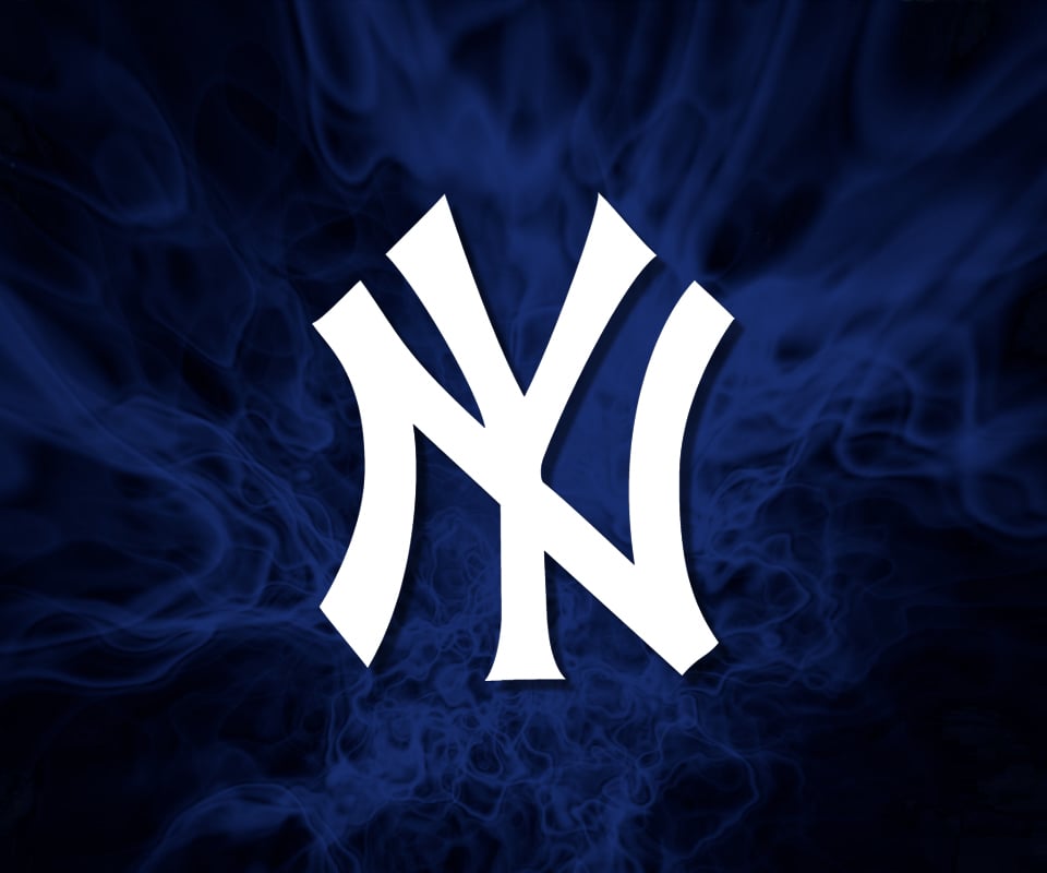 Find more Yankees Logo Wallpaper Black Yankees hat logo in blue. 