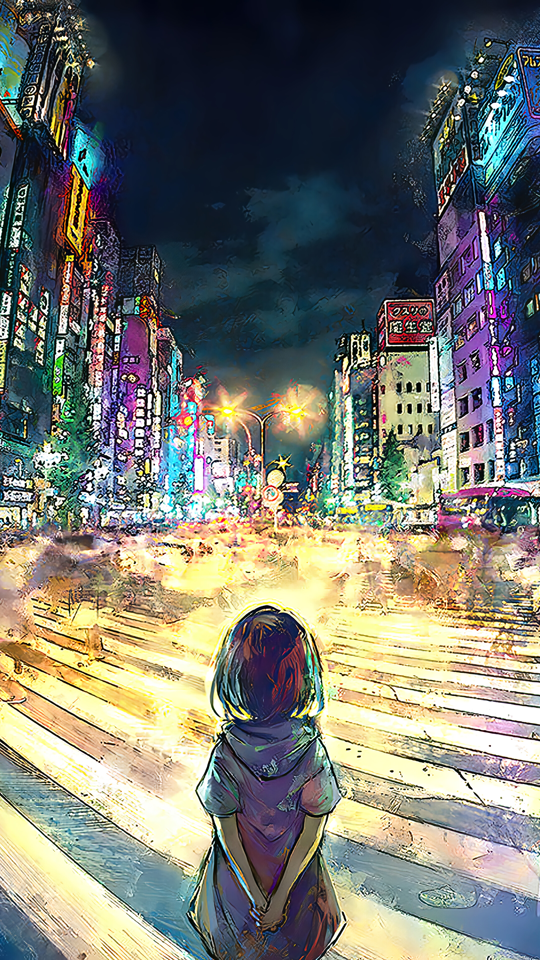 Anime Tokyo Shibuya Crosswalk 4k iPhone 6s HD