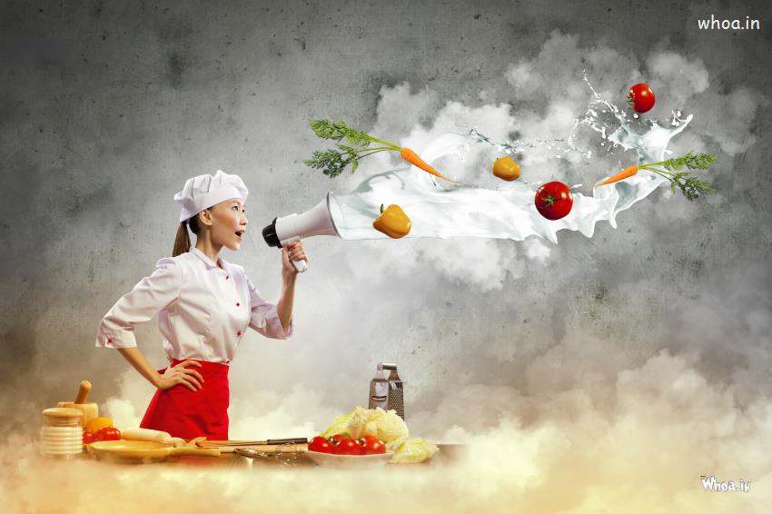 Chef Wallpaper Fun With Vegetable HD