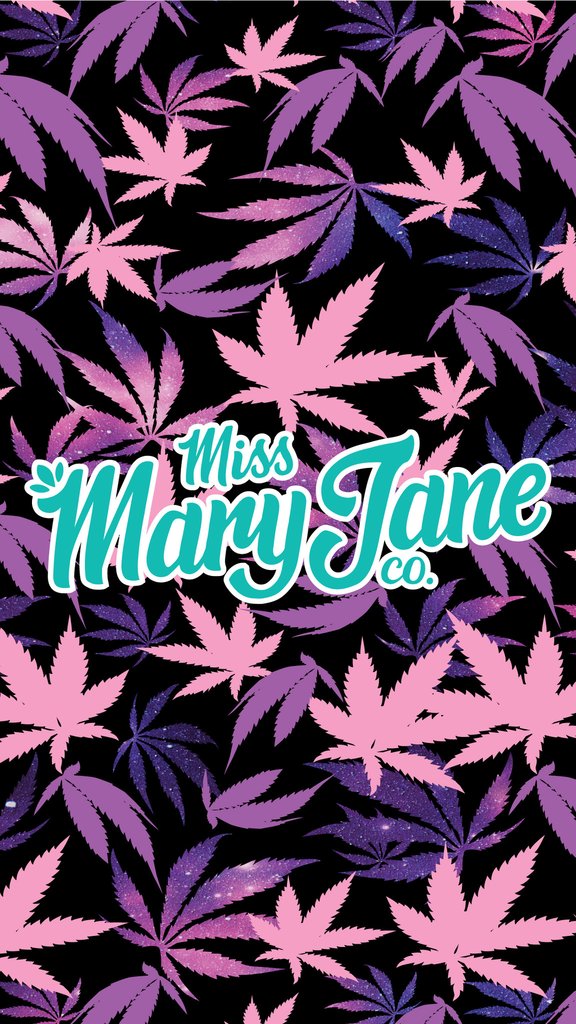 Phone Wallpaper Galaxy Weed Print Miss Mary Jane Co