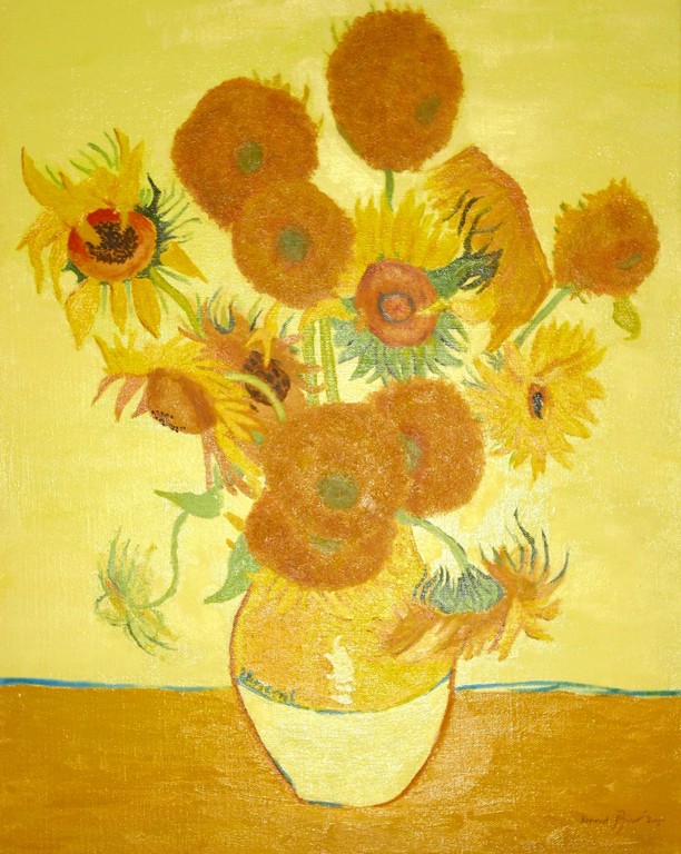 Van Gogh Sunflowers Wallpaper Imitation