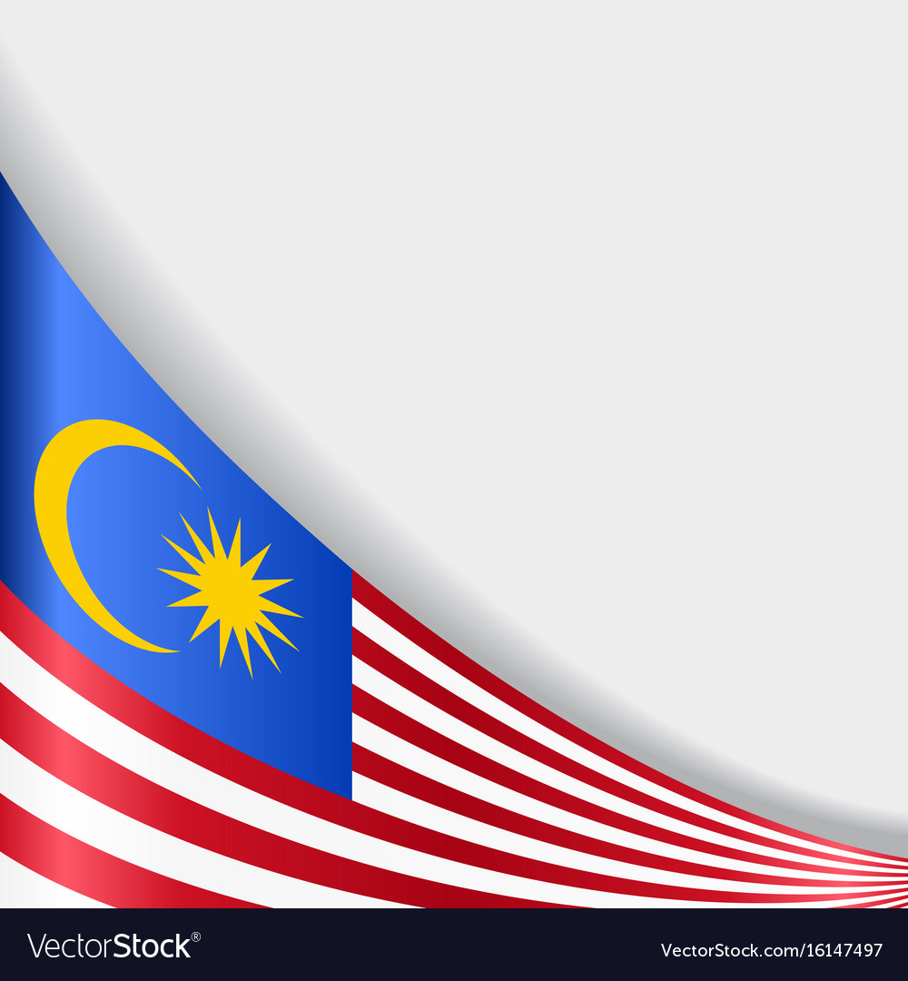 Malaysian Flag Background Royalty Vector Image