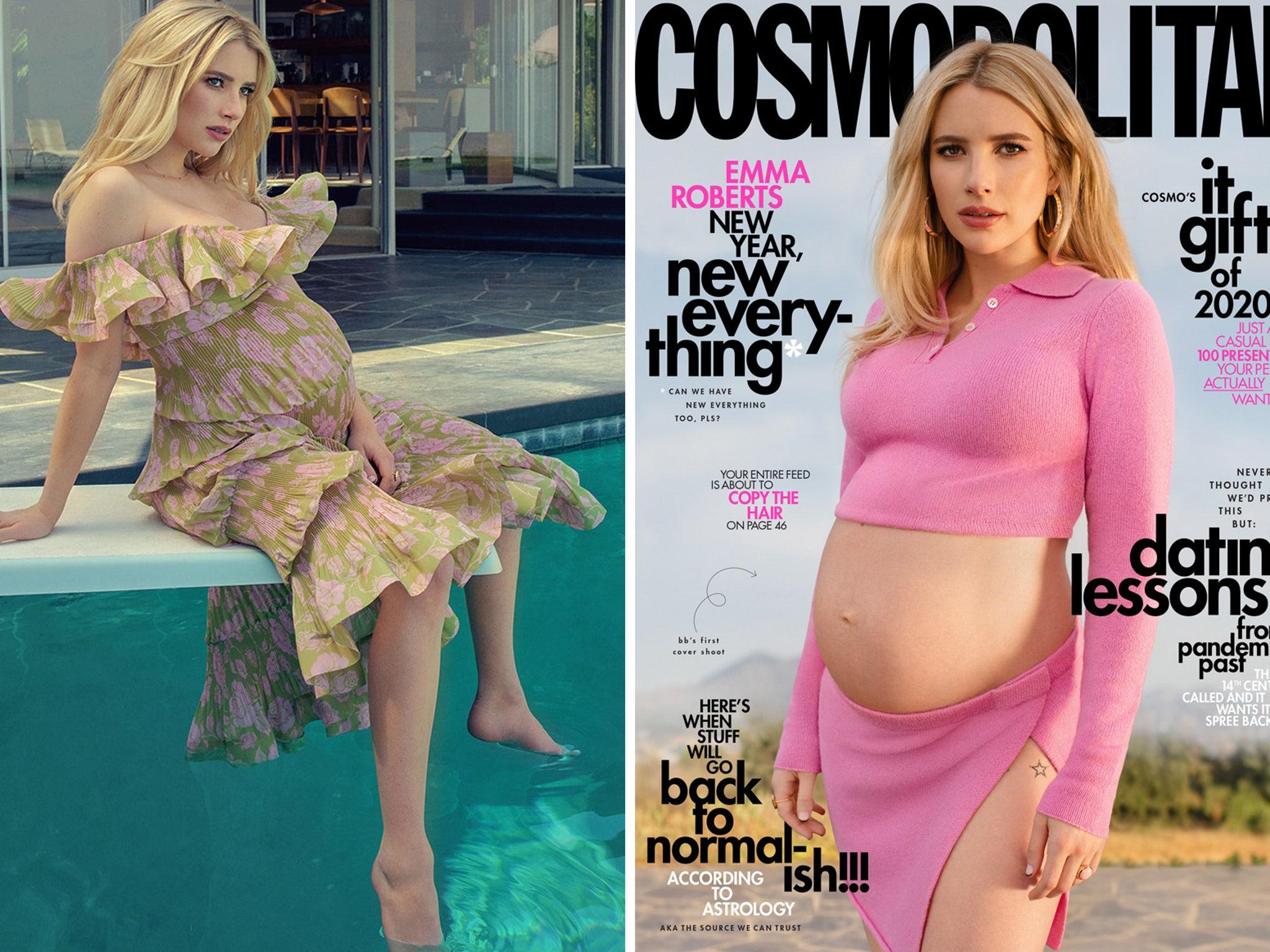 Emma Roberts Talks Being Pregnant During Lockdown Shows Off Baby Bump