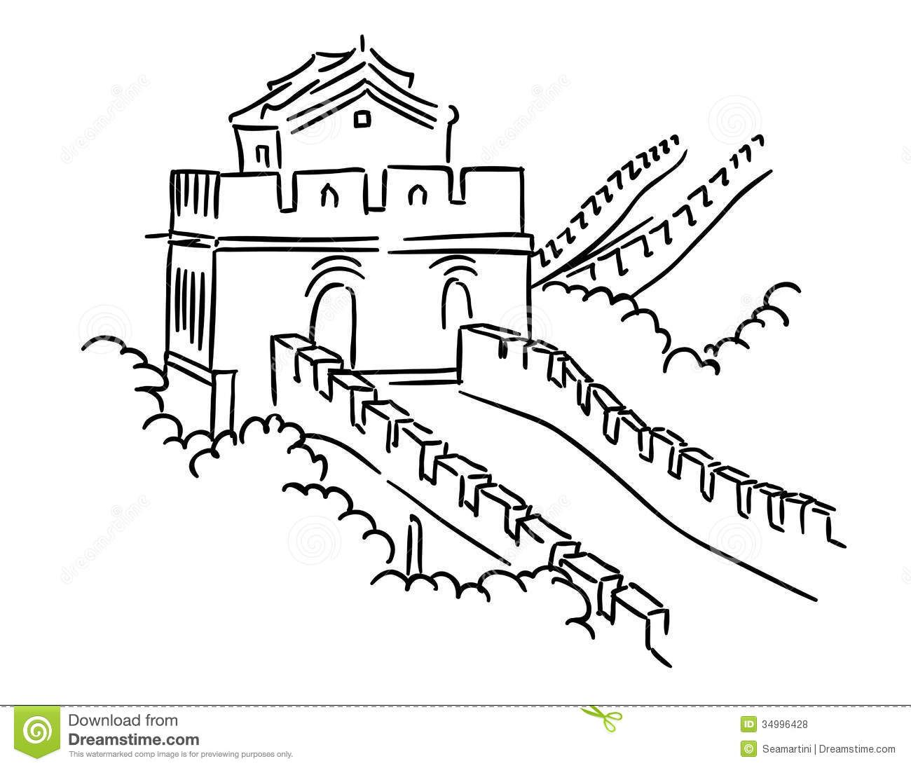 Clipart Wallpaper Blink Great Wall Of China Cartoon