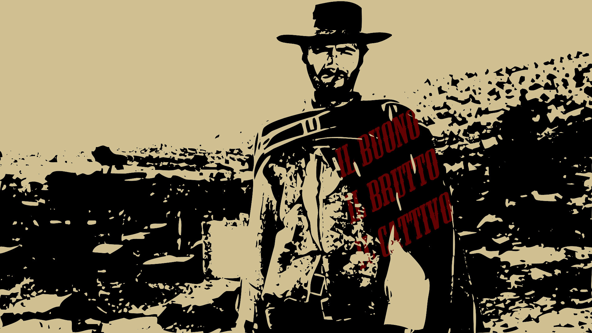 The Good Bad And Ugly Western Clint Eastwood Rw Wallpaper