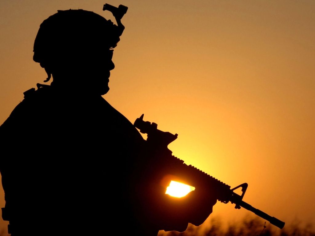 Soldiers Sunset Wallpaper Top Background