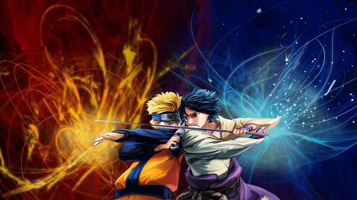 Naruto Vs Sasuke Wallpaper Red X Blue By Narutoarts1