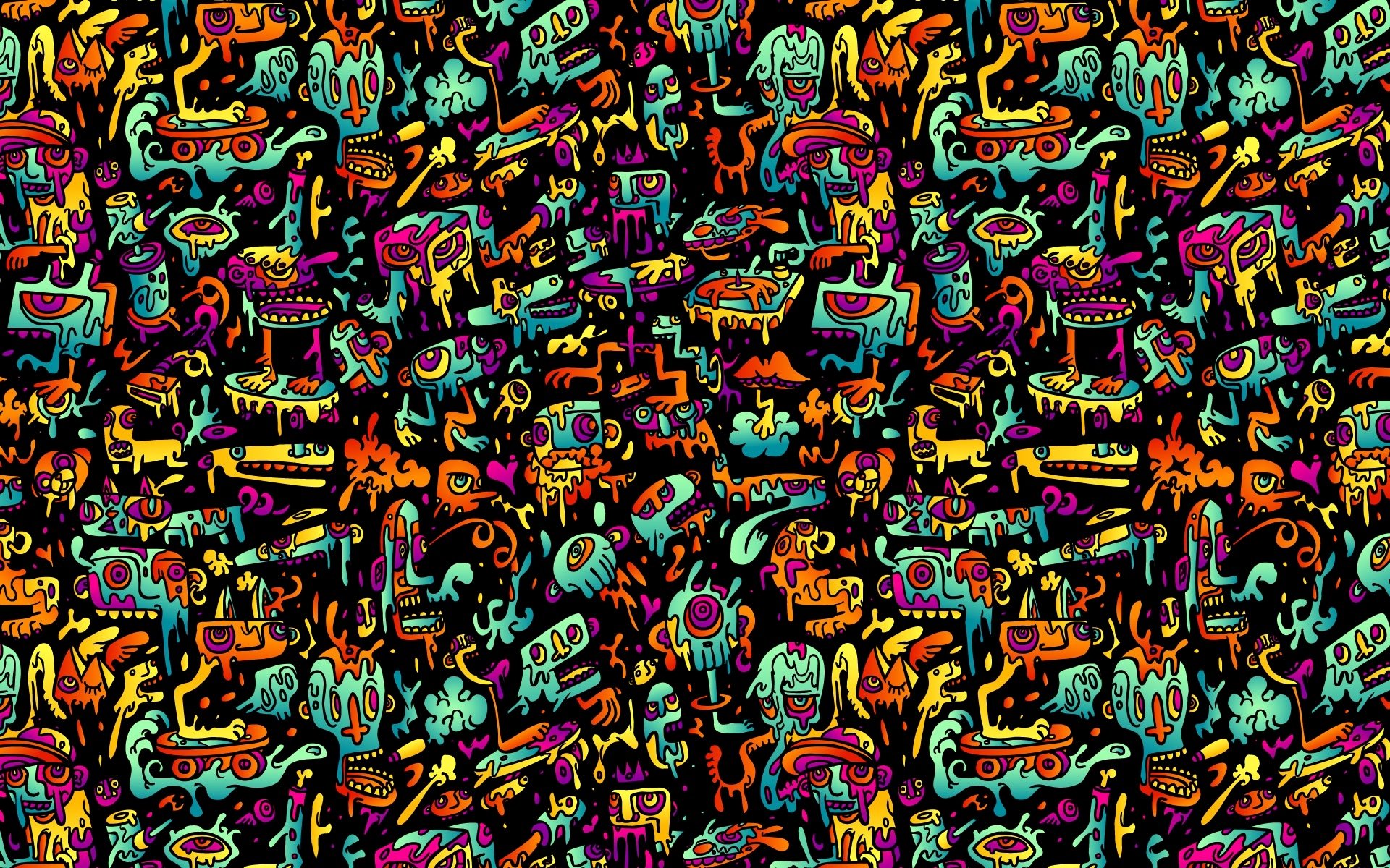 Vivid Psychedelic Dreams Wallpaper